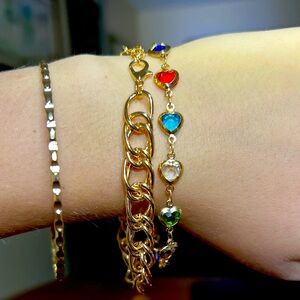 Gold toned Bracelet set